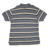 NAUTICA Mens Polo Shirt Grey Striped L