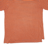 CHAPS RALPH LAUREN Mens Polo Shirt Orange Striped L