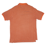 CHAPS RALPH LAUREN Mens Polo Shirt Orange Striped L