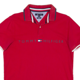 TOMMY HILFIGER Slim Fit Mens Polo Shirt Red L