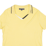 TOMMY HILFIGER Womens Polo Shirt Yellow XL