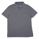 TOMMY HILFIGER Custom Fit Mens Polo Shirt Grey L