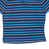 TOMMY HILFIGER Mens Polo Shirt Blue Striped L
