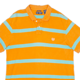 CHAPS Custom Fit Mens Polo Shirt Orange Striped XL