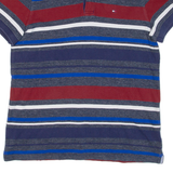 TOMMY HILFIGER Mens Polo Shirt Blue Striped L