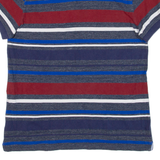 TOMMY HILFIGER Mens Polo Shirt Blue Striped L