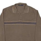 NAUTICA Mens Polo Shirt Green Long Sleeve M