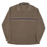 NAUTICA Mens Polo Shirt Green Long Sleeve M