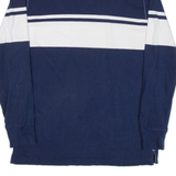 NAUTICA Mens Polo Shirt Blue Striped Long Sleeve L