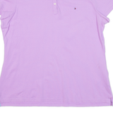 TOMMY HILFIGER Womens Polo Shirt Purple XL