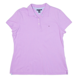 TOMMY HILFIGER Womens Polo Shirt Purple XL