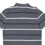 TOMMY HILFIGER Custom Fit Mens Polo Shirt Grey Striped L