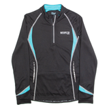 CRIVIT Cycling Womens Jersey Black Long Sleeve 1/4 Zip S