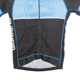 GIORDANA Cycling Zip Up Mens Jersey Blue High Neck L