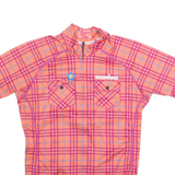 ZOOT Check Cycling Zip Up Womens Jersey Pink High Neck L