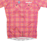 ZOOT Check Cycling Zip Up Womens Jersey Pink High Neck L