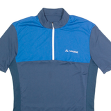 VAUDE Cycling Mens Jersey Blue 1/4 Zip M