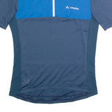 VAUDE Cycling Mens Jersey Blue 1/4 Zip M