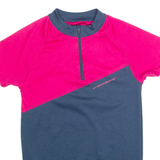 CROSSWAVE Cycling Girls Jersey Pink 1/4 Zip L