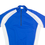 Cycling Mens Jersey Blue 1/4 Zip L