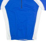 Cycling Mens Jersey Blue 1/4 Zip L