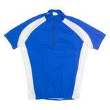 Cycling Mens Jersey Blue 1/4 Zip L
