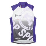 Cycling Mens Jersey Purple Sleeveless 1/4 Zip S