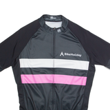 89 SPORTS Cycling Zip Up Mens Jersey Black High Neck L