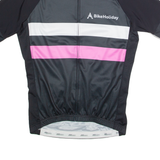 89 SPORTS Cycling Zip Up Mens Jersey Black High Neck L