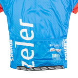 Cycling Zip Up Mens Jersey Blue High Neck M