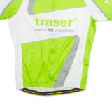 JAKROO Cycling Zip Up Mens Jersey Green High Neck L