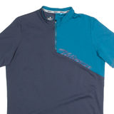 QLOOM Cycling Mens Jersey Blue 1/4 Zip M