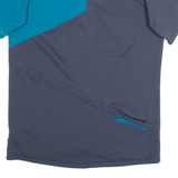 QLOOM Cycling Mens Jersey Blue 1/4 Zip M