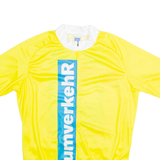 OWAYO Cycling Zip Up Mens Jersey Yellow High Neck L