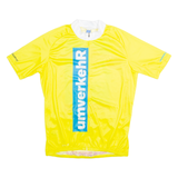 OWAYO Cycling Zip Up Mens Jersey Yellow High Neck L