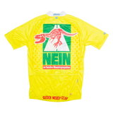 OWAYO Cycling Zip Up Mens Jersey Yellow High Neck L