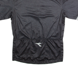 DIADORA Cycling Mens Jersey Black 1/4 Zip 2XL