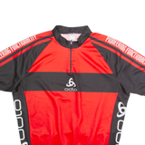 ODLO Cycling Mens Jersey Red 1/4 Zip XL