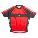 ODLO Cycling Mens Jersey Red 1/4 Zip XL