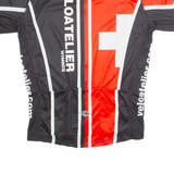 TZAMO Cycling Zip Up Mens Jersey Black High Neck XL