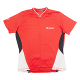 ZIENER Cycling Zip Up Mens Jersey Red High Neck L