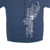 IXS Cycling Mens Jersey Blue 1/2 Zip M