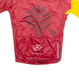 Cycling Zip Up Mens Jersey Red High Neck S