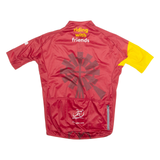 Cycling Zip Up Mens Jersey Red High Neck S