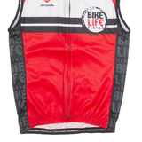 MARCELLO BERGAMO Cycling Zip Up Mens Jersey Red High Neck S