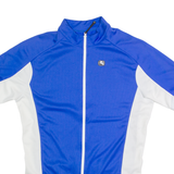 GIORDANA Cycling Zip Up Mens Jersey Blue High Neck M