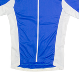 GIORDANA Cycling Zip Up Mens Jersey Blue High Neck M