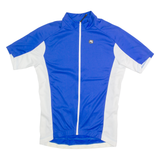 GIORDANA Cycling Zip Up Mens Jersey Blue High Neck M