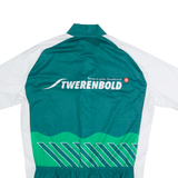 SANTINI Cycling Zip Up Mens Jersey Green High Neck 2XL