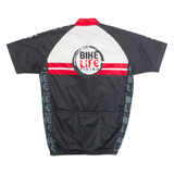 MARCELLO BERGAMO Cycling Zip Up Mens Jersey Black High Neck M